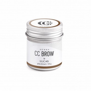 Lucas` Cosmetics, Хна для бровей CC Brow (grey brown) в баночке (серо-коричневый, 10 g.)
